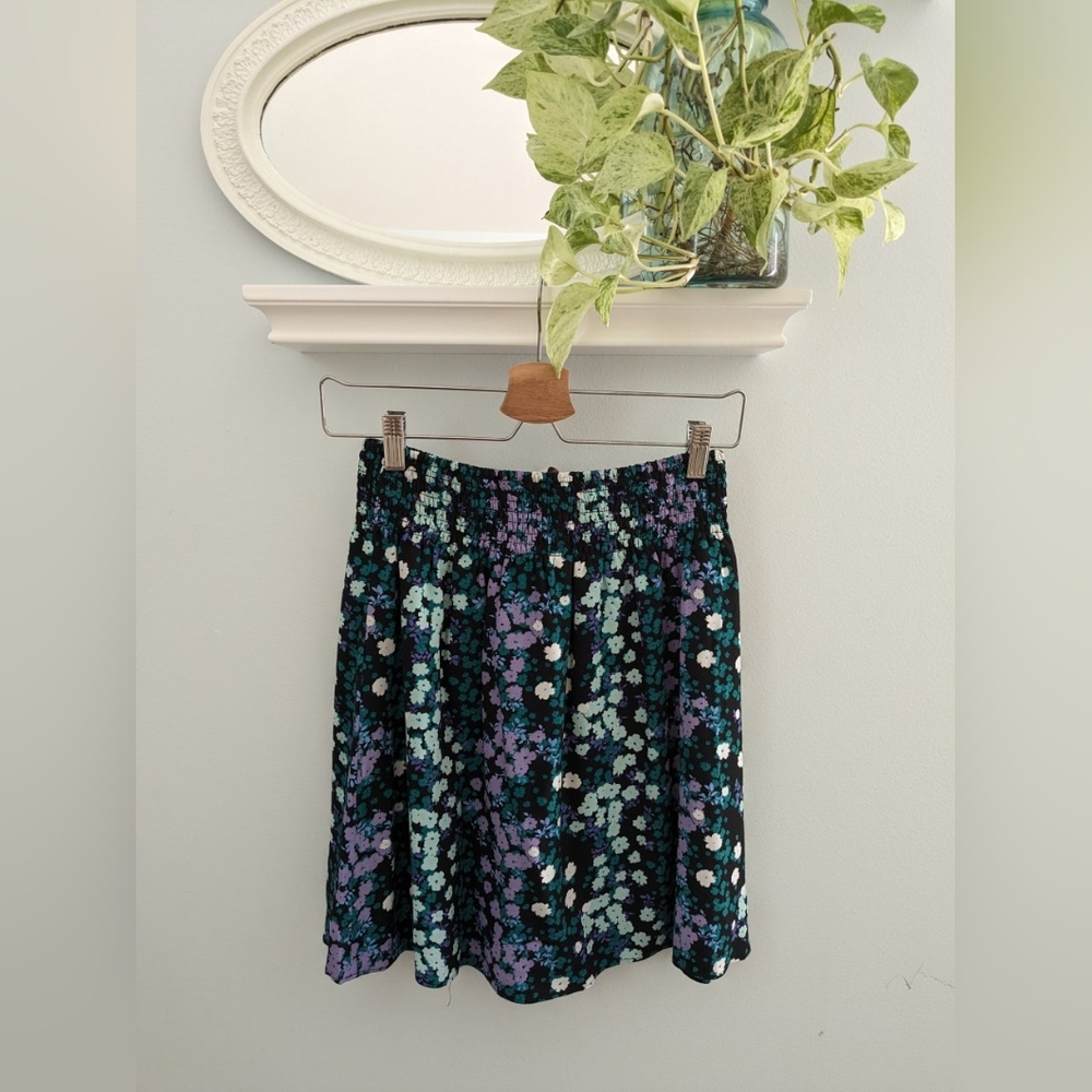 Petite floral miniskirt